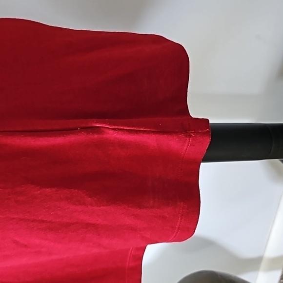 Maurices Dark Red Fold Over Turtleneck Short Sleeve Blouse - Picture 8 of 14